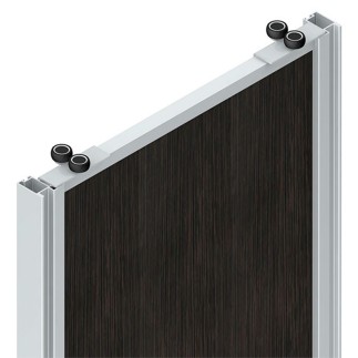 KIT PUERTA CORREDERA RECTO KP-TR16MIN-75 PLATA MATE...