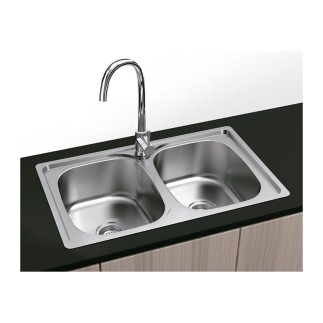 FREGADERO 2S CUADRADO DUBLIN C/A. 800X480MM. F16741 P400