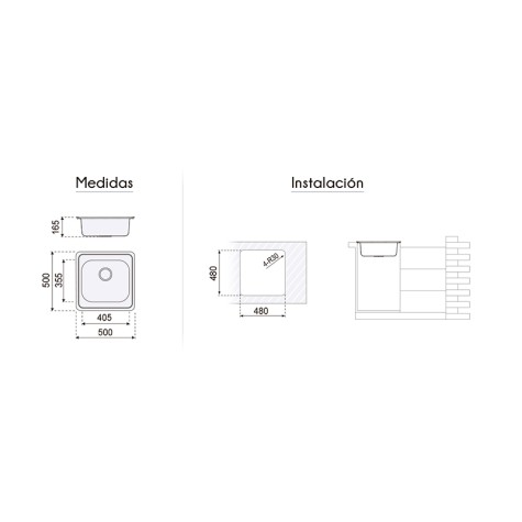 FREGADERO 1S CUADRADO TOKIO C/A....