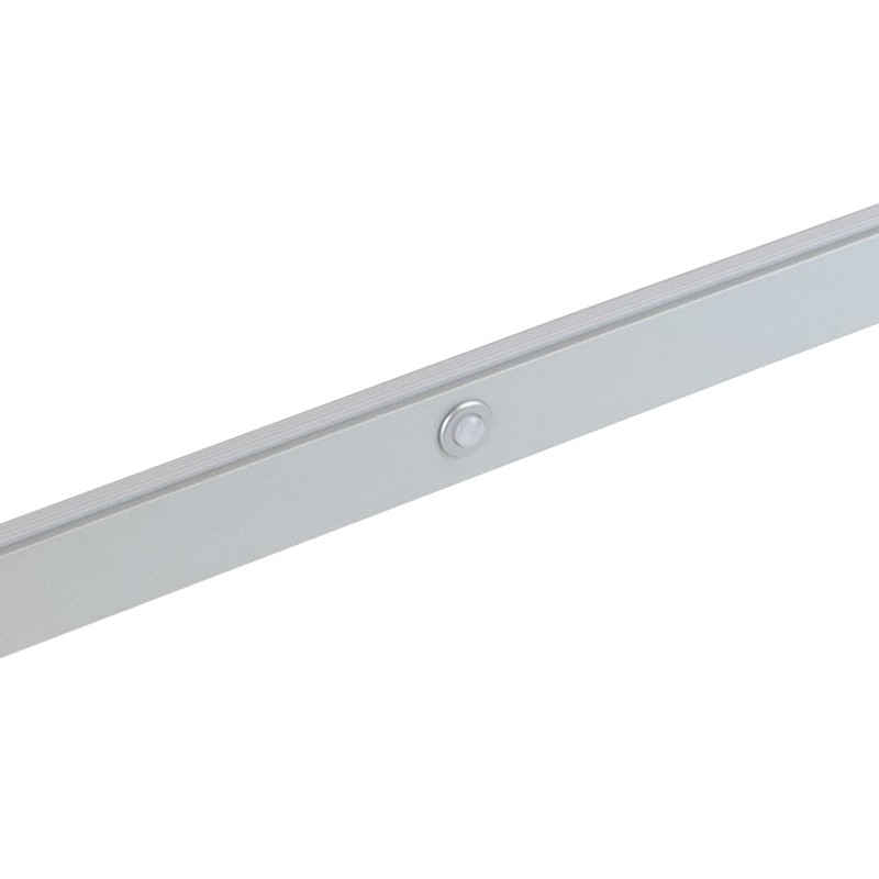 Emuca Barra para armario con luz LED Polux con sensor de movimiento (12V  DC), 708, Anodizado mate