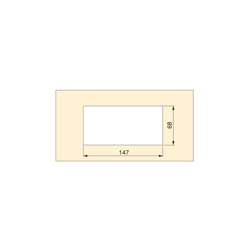 pasacables mesa, rectangular, 159 x 80 mm, para encastrar, aluminio,  anodizado mate, 5 ud., 5 ud.