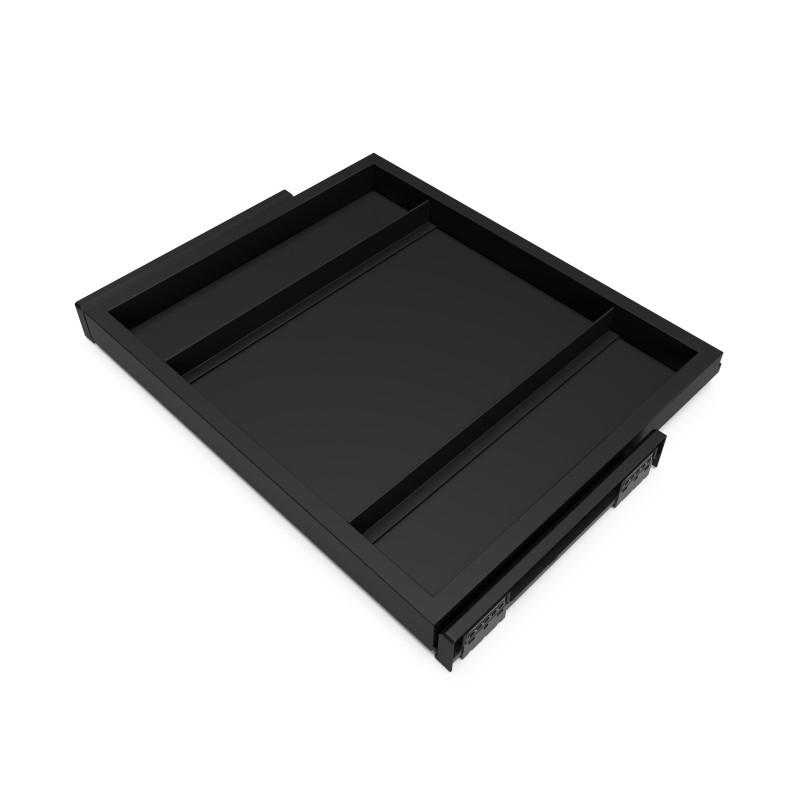 Comprar Kit de cajón organizador y bastidor de guías con cierre suave para  armarios, regulable, módulo 900mm, Negro texturizado
