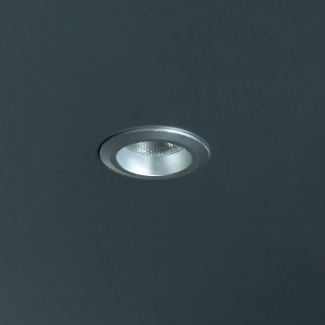 Emuca Luz LED, D. 18 mm, empotrables, convertidor 15 W, Luz blanca natural, Aluminio, Anodizado mate