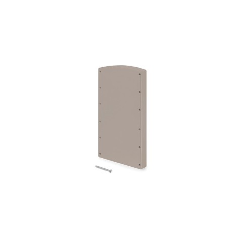 Emuca Suplemento lateral para colgador abatible para armario Hang, Pintado color gris piedra, Plástico