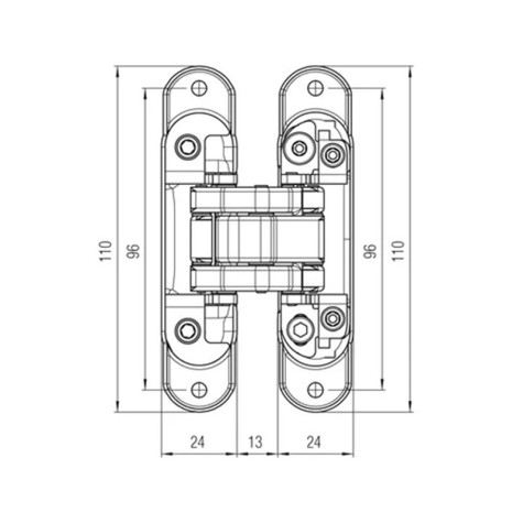 BISAGRA INVISIBLE K8060 CS (PUERTA) 5...