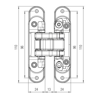 BISAGRA INVISIBLE K8060 NO (PUERTA) 5 PIV. 3 REG. NEGRA... 2