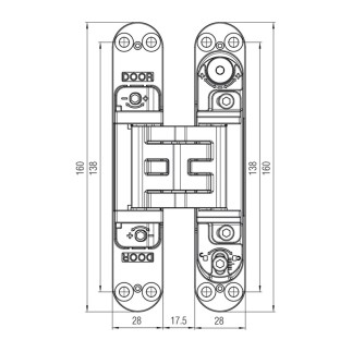 BISAGRA INVISIBLE K5080 NR (PTA.ENTRADA) 5 PIV. 3 REG.... 2