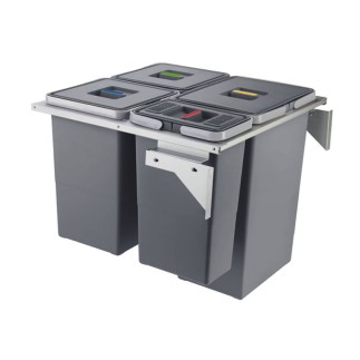 CONTENEDOR RESIDUOS 8+12+12+24L. MOD.60 SQUARE F33056 P400