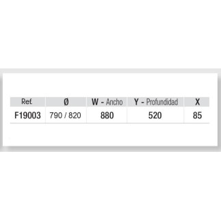 J.BANDEJAS GIRATORIAS 270º CROMO 790/820 F19003 P400 2