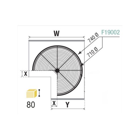 J.BANDEJAS GIRATORIAS 270º CROMO...
