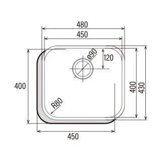 FREGADERO BAJO ENCIMERA CB 45-40 INOX UNIT 02621009 CATA 2