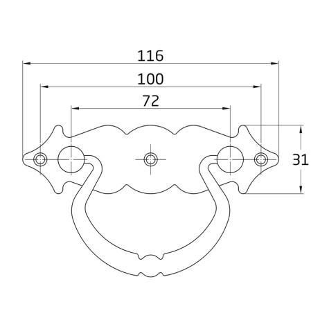 TIRADOR 1003 ACERO NEGRO COD.6914 AMIG