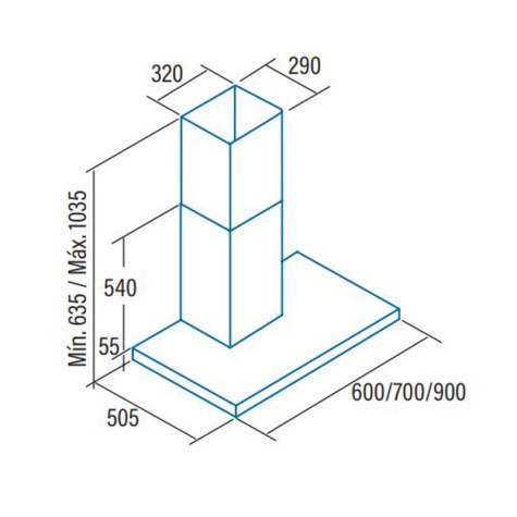 CAMPANA SYGMA 7000 X INOX 02021307 CATA