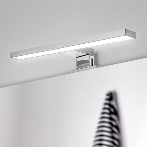 Emuca Foco LED para espejo de baño Virgo (AC 230V 50Hz), 6 W, Cromado, Plástico