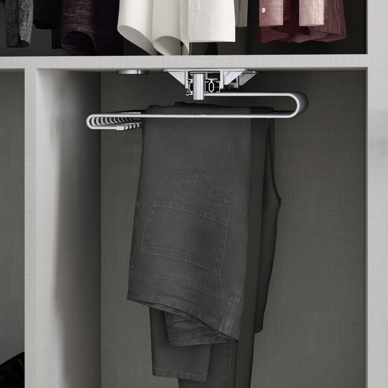 Pantalonero extraíble para interior de un armario.