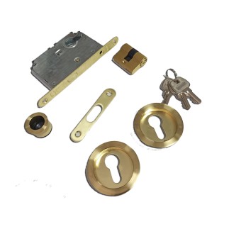 KIT PUERTA CORREDERA C-CILINDRO PUL. BRILLO