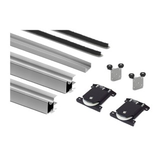 KIT PUERTA CORREDERA KBRICO29754 PLATA MATE 2,60 M. P400