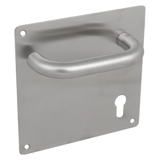 J.MANILLAS C/PLACA CUADRADA INOX U CURVA 170X170...