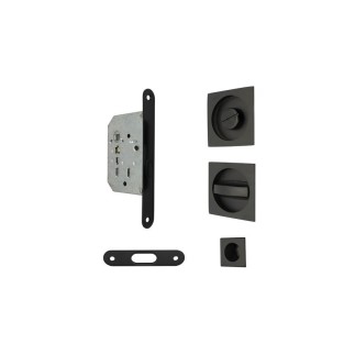 KIT PUERTA CORREDERA CUADRADO FRENTE 16MM NEGRO 7057 HD
