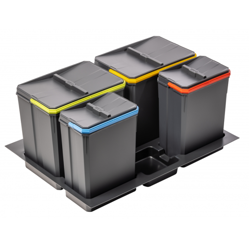 BASE C/CONTENEDORES BASURA H266 AXISPACE 700MM ANTRACITA...