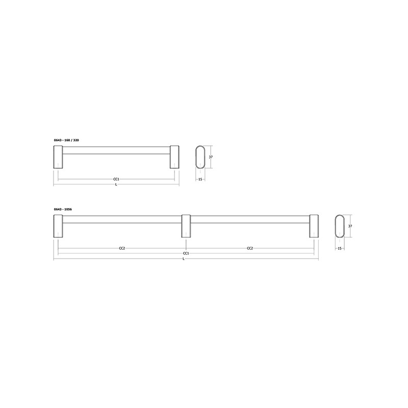 TIRADOR LINKK INOX LOOK 160-175MM....