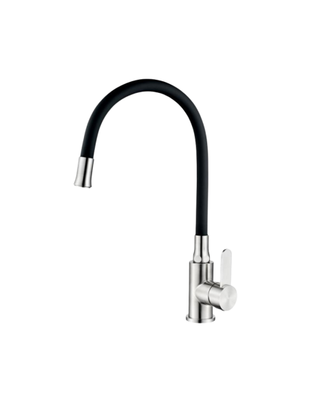 GRIFO MONOMANDO FREGADERO FLEXIBLE INOX 304-NEGRO M22119-2 P685