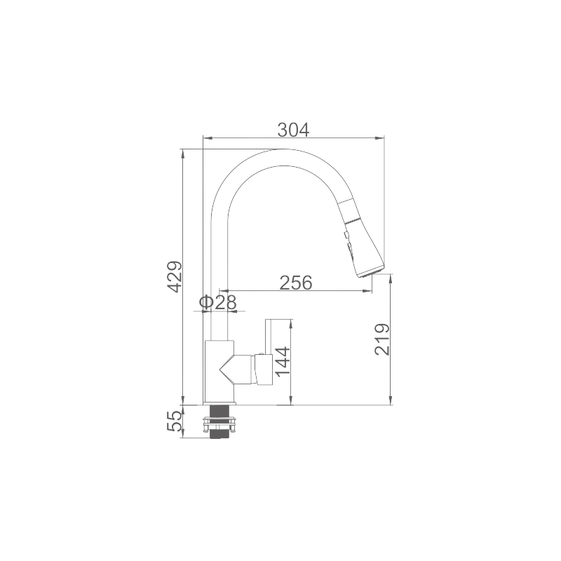 GRIFO MONOMANDO EXTRAIBLE FREGADERO...
