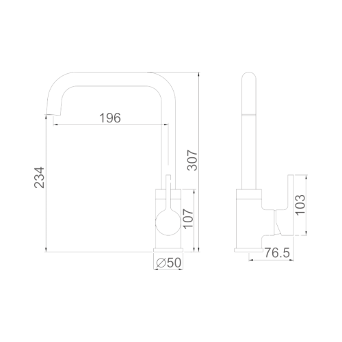 GRIFO MONOMANDO FREGADERO NEGRO M22105B P685 2