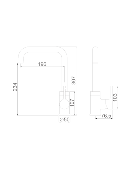 GRIFO MONOMANDO FREGADERO NEGRO M22105B P685