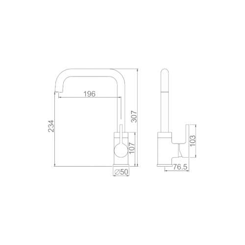 GRIFO MONOMANDO FREGADERO CROMADO INOX 304 M22105A P685 2