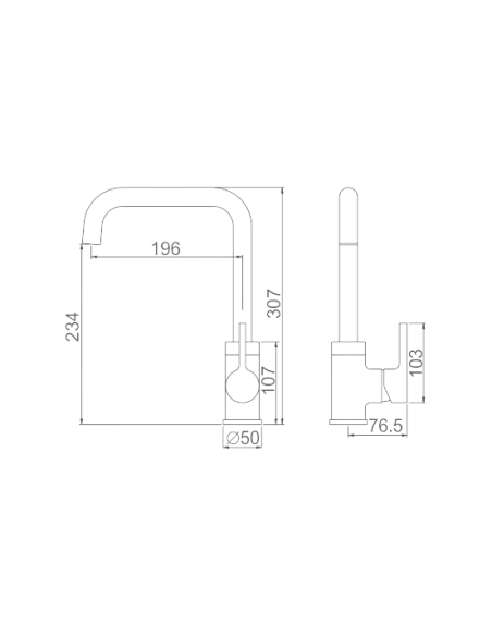 GRIFO MONOMANDO FREGADERO CROMADO INOX 304 M22105A P685