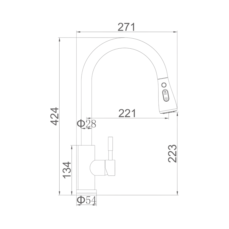 GRIFO MONOMANDO EXTRAIBLE FREGADERO...