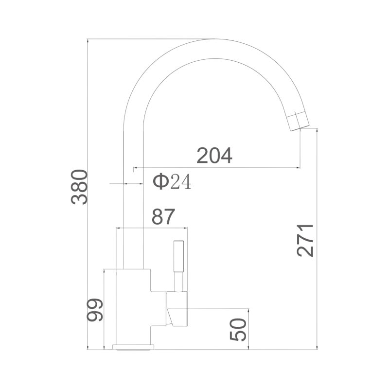 GRIFO MONOMANDO FREGADERO INOX304...