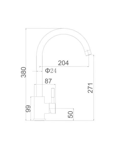 GRIFO MONOMANDO FREGADERO INOX304 G4008/M22110 P685