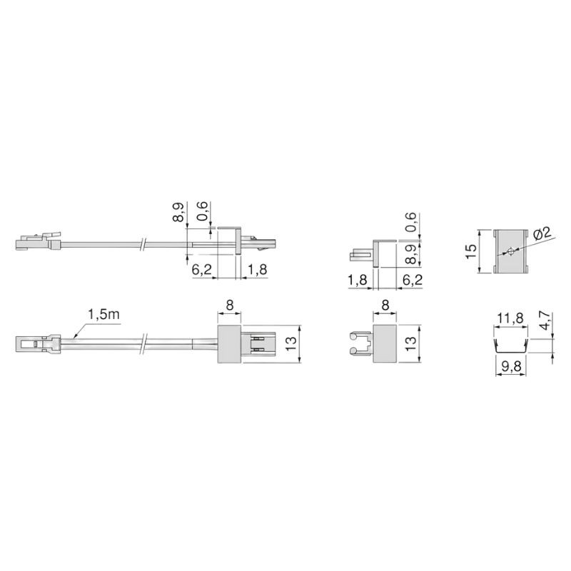CABLE LED PYXIS 24V. PLATA MATE...