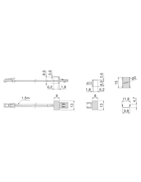 CABLE LED PYXIS 24V. PLATA MATE 5225421 EMUCA