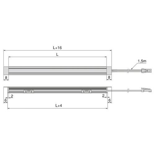 PERFIL LED EMBUTIR C/LED 24V. PYXIS B/CALIDO 2700K PLATA... 2