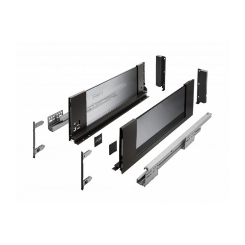 KIT CAJON AXISPRO-CRISTAL H168 FONDO 500MM. NEGRO...