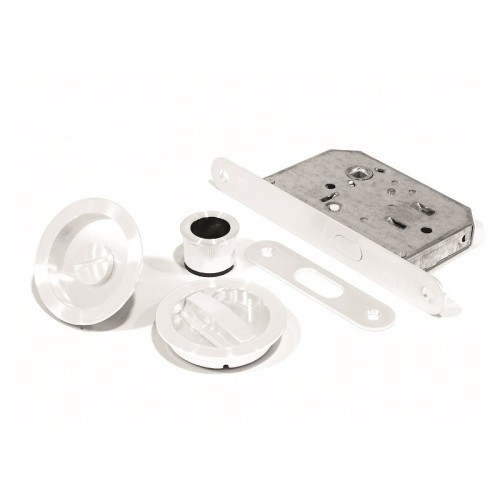 KIT PUERTA CORREDERA REDONDA FRENTE 20MM. BLANCO 7161 HD