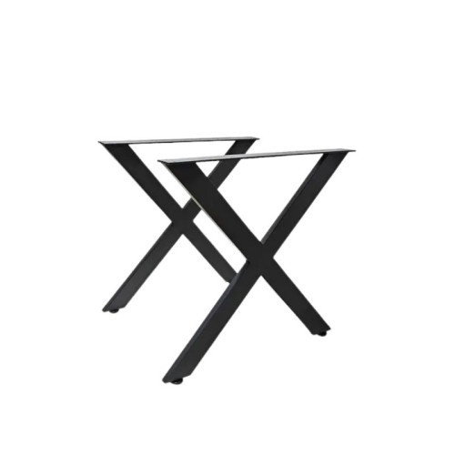 PATA DE MESA INDUSTRIAL CRUZADA NEGRA MATE 710-780 A-233 HJM