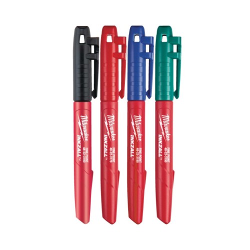BLISTER 4 ROTULADORES FINOS 1MM COLORES 48223106 MILWAUKEE