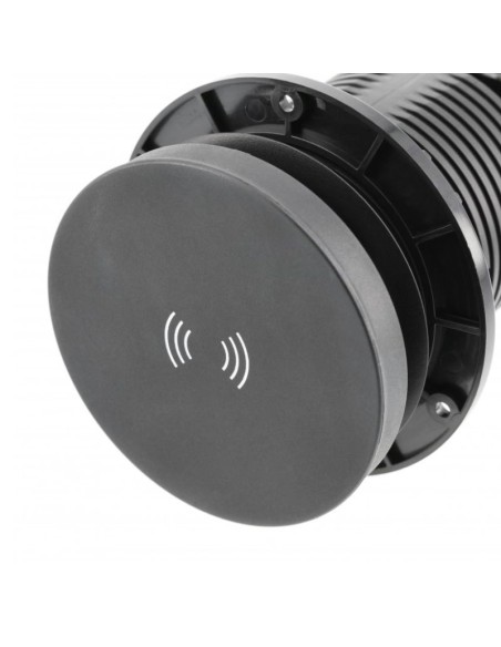 ENCHUFE P/MUEBLE EMPOTRADO VERTIKAL CAMINO D.80MM C/INDUCCION NEGRO AE-BPW2SCAM-20 GTV