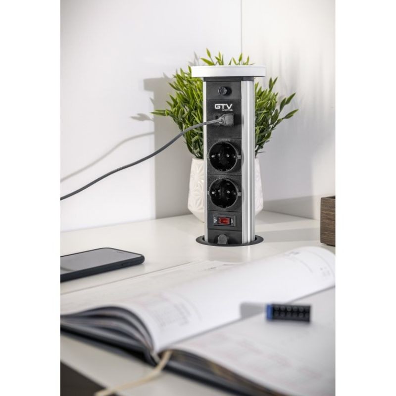 ENCHUFE P/MUEBLE EMPOTRADO VERTIKAL...