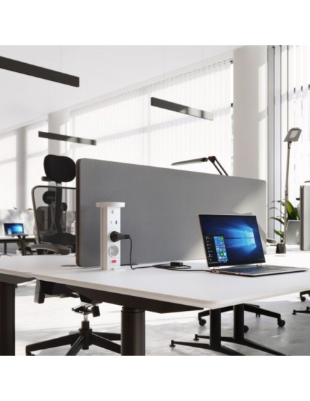 ENCHUFE P/MUEBLE EMPOTRADO VERTIKAL CAMINO D.80MM C/INDUCCION NEGRO AE-BPW2SCAM-20 GTV