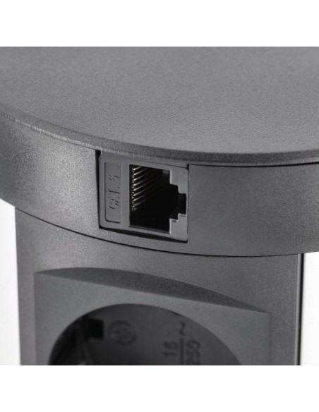 ENCHUFE P/MUEBLE EMPOTRADO CONFORT PLUS NEGRO AE-BPW4S120P-20 GTV