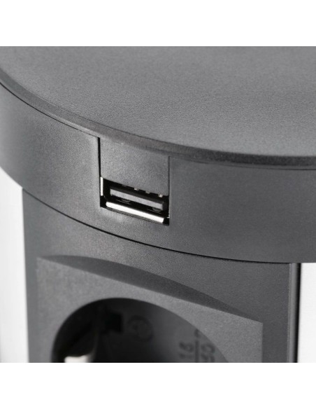 ENCHUFE P/MUEBLE EMPOTRADO CONFORT PLUS NEGRO AE-BPW4S120P-20 GTV