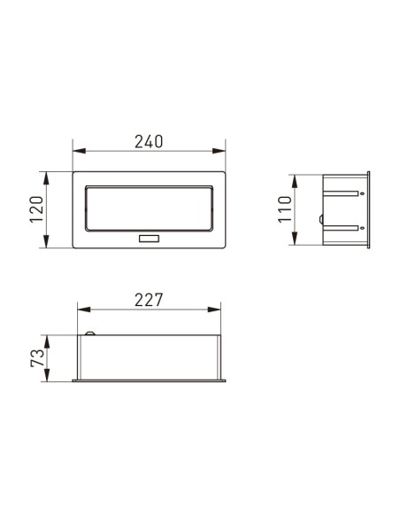 ENCHUFE P/MUEBLES EMPOTRADO RECTANGULAR BLANCO SOFT AE-PBSUC2GS-10 GTV