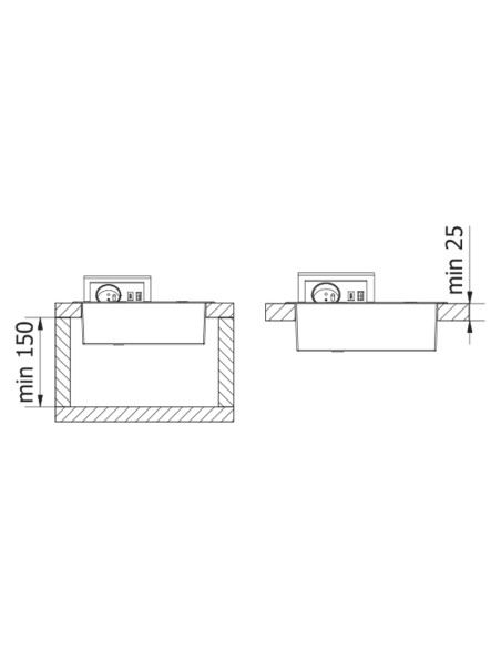ENCHUFE P/MUEBLE EMPOTRADO RECTANGULAR GRIS AVARO PLUS,C/INDUCCIÓN AE-PB1SAVAP-53 GTV
