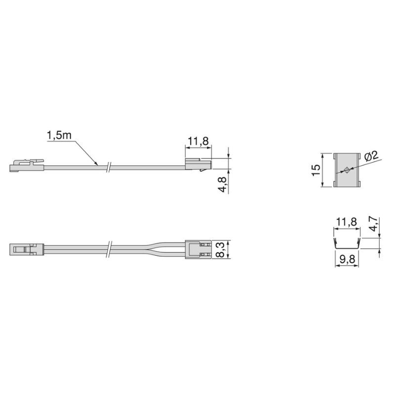 CABLE PROLONGACION P/EMBUTIR 1,5MT...