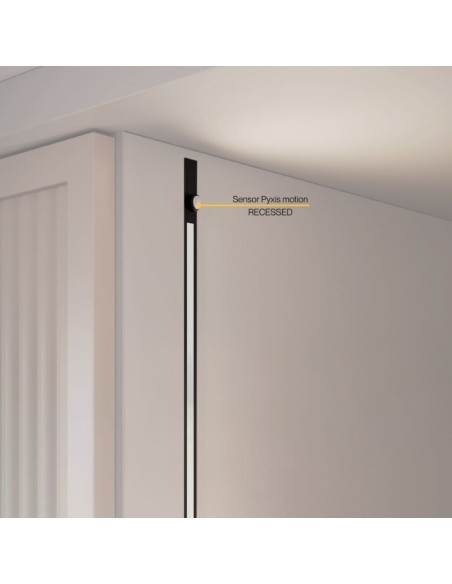 SENSOR/INTERRUPTOR MOVIMIENTO C/CABLE P/EMBUTIR PYXIS 24V. NEGRO 5228317 EMUCA